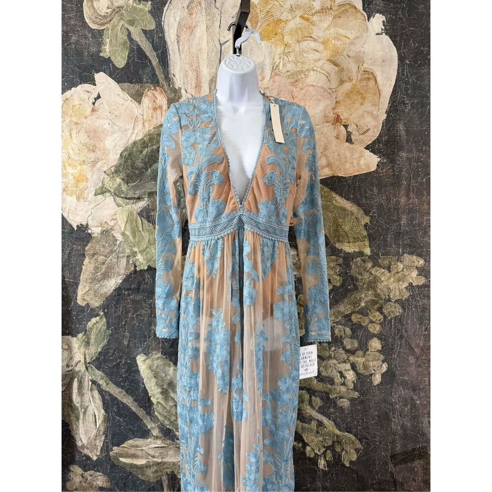 New Free People For Love & Lemons Temecula Maxi Dress Size L - Picture 5 of 9